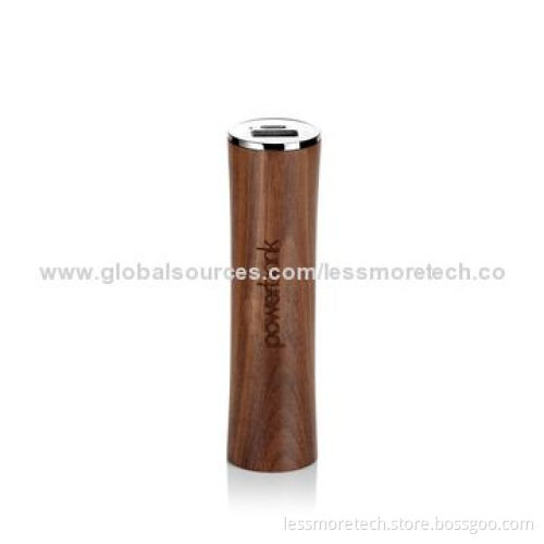 18650 power bank, wooden housing, 2,200mAh capacity, Samsung battery